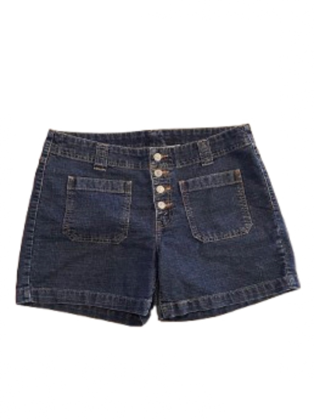 Vintage Levi's Stretch Patch Pocket High-Rise Button-Fly Denim Shorts